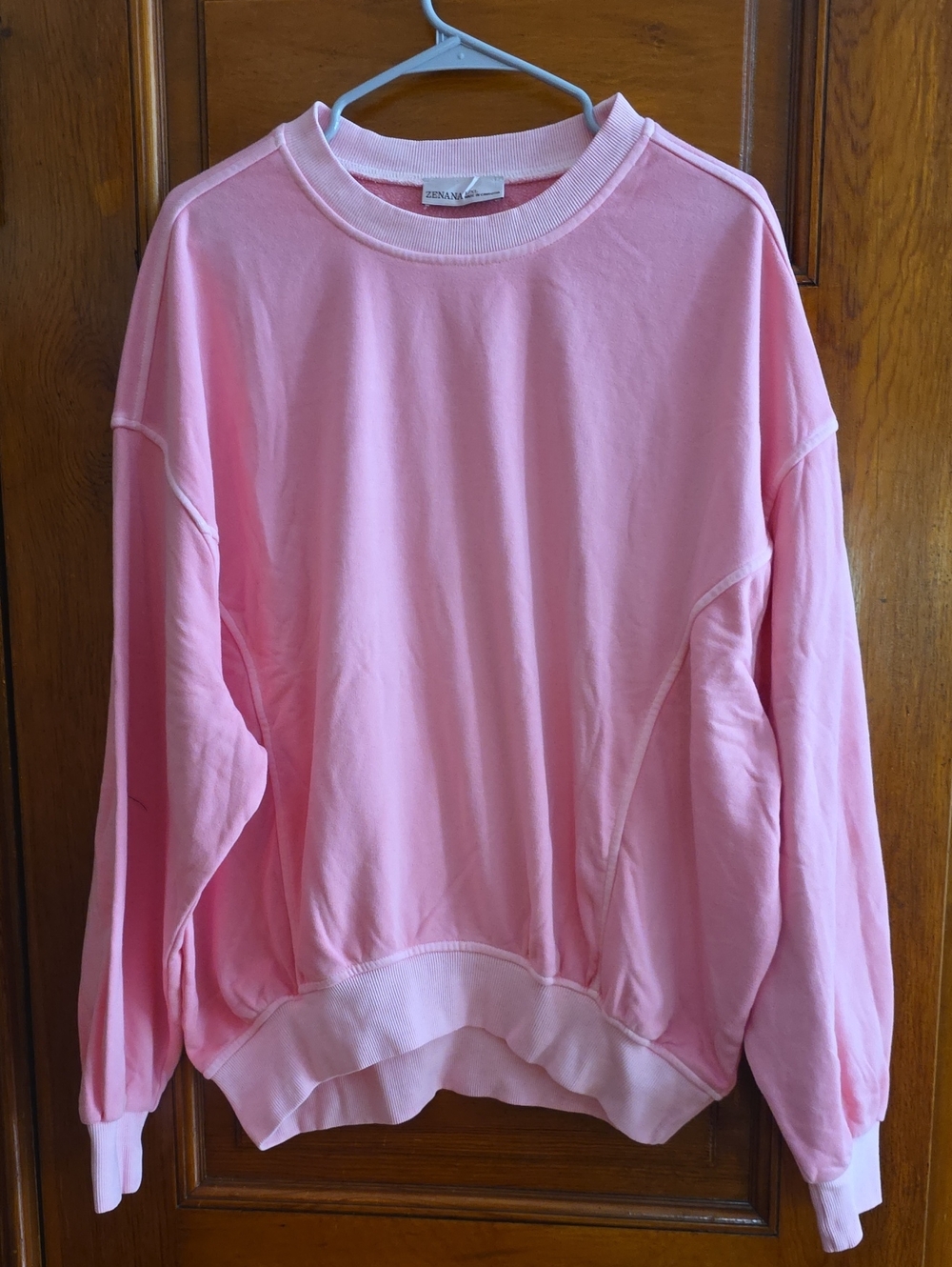 Zenana Nwot Fleece Lined Crewneck Oversized Sweatshirt